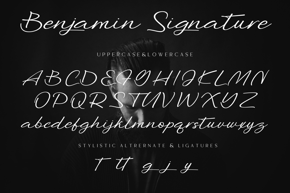 Benjamin Signature - Signature Font, a Script Font by Fikryal Studio (Photo 15 of 15)
