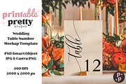 Bold Floral Table Number Mockup, a Product Mockup by Printable Pretty Studio (Thumbnail 6 of 10)