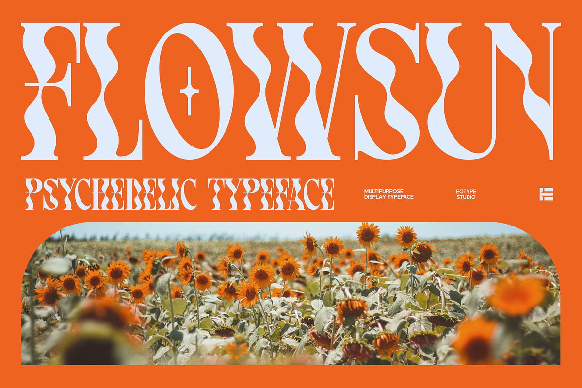 Flowsun | Psychchedelic Serif Font, a Serif Font by Eotype Studio (Photo 1 of 11)