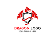 Dragon Powerful Emblem Logo Design, a Branding & Logo Template by Megafox Studio (Thumbnail 1 of 2)