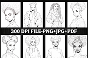 Beautiful Black Women Coloring Pages, a Brochure Template by Design Station (Thumbnail 3 of 4)