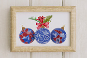 China Blue Christmas Ornaments Pack, a Decorative Illustration by Dana Designs (Thumbnail 12 of 14)