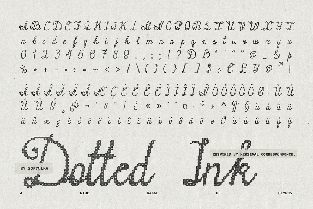 Dotted Ink Typeface, a Script Font by softulka (Photo 6 of 6)
