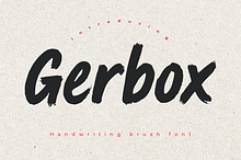 Gerbox brush font