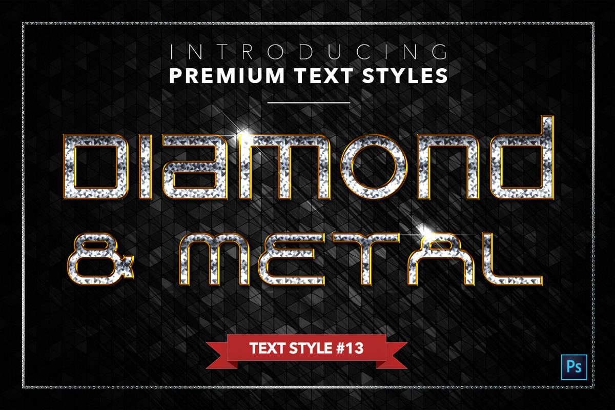 Diamond & Metal #3 - 18 Text Styles, a Layer Style Add-On by Jonas Stensgaard (Photo 14 of 21)