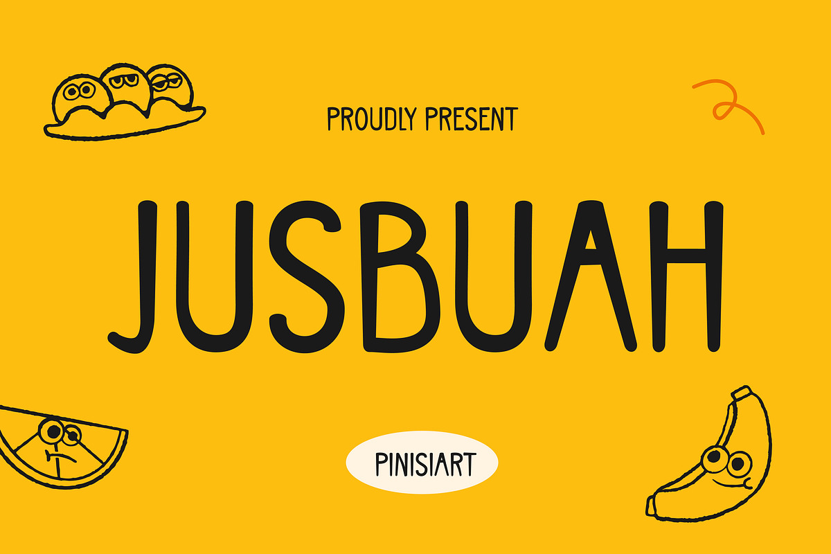 Jusbuah, a Sans Serif Font by Pinisi ART (Photo 1 of 10)
