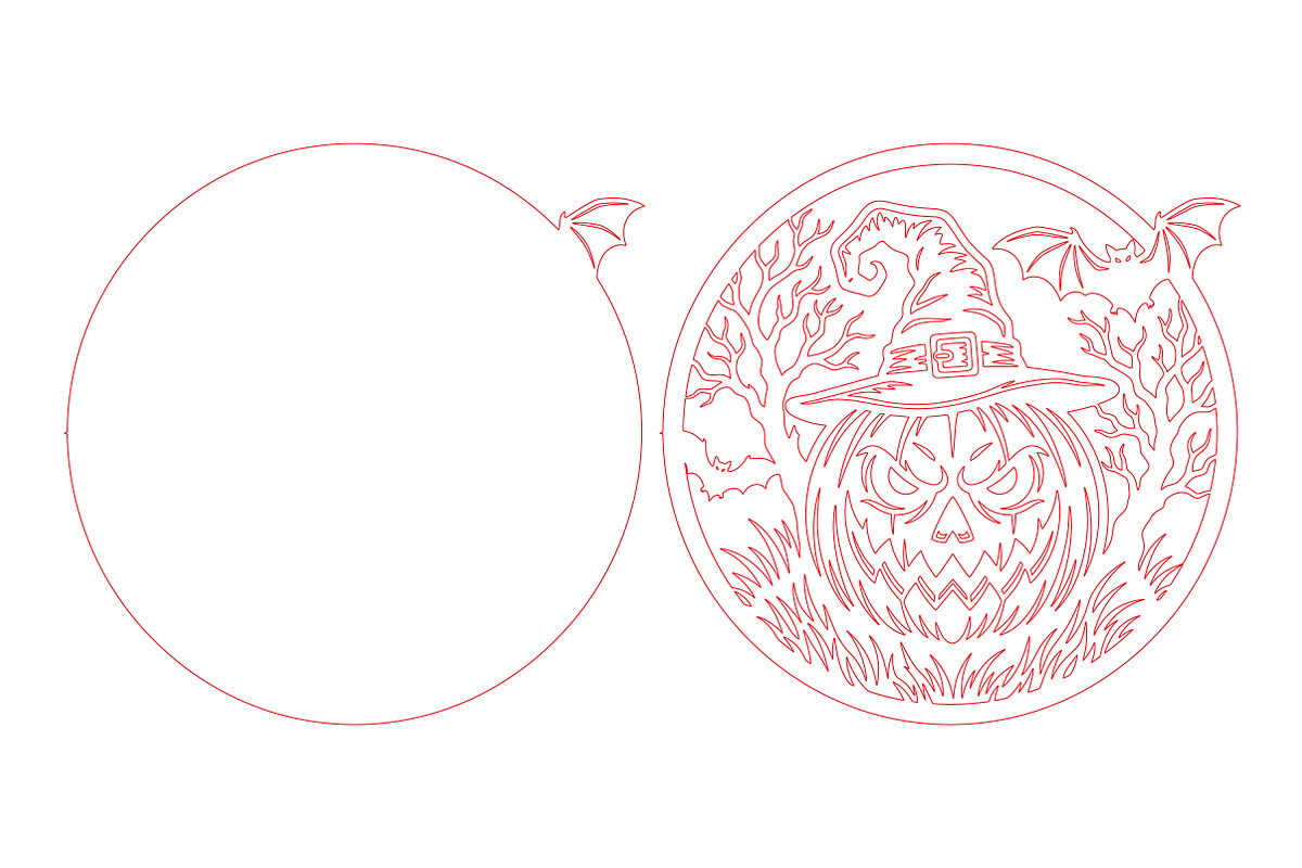 Scary Pumpkin Halloween Laser Cut, an Object Graphic by DreamCafeArt (Photo 4 of 4)