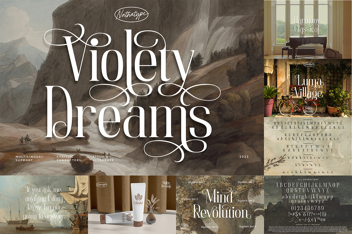 Modern Display Font Bundle 6, a Script Font by Nathatype (Photo 3 of 10)