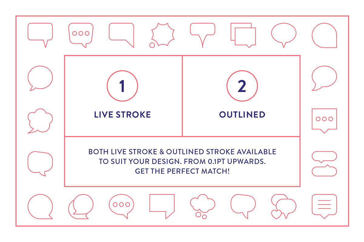 Speech Bubble Icons, an Outline Icon by Made by Made (Photo 4 of 7)