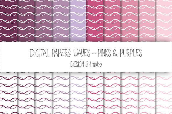 Waves Seamless Patterns