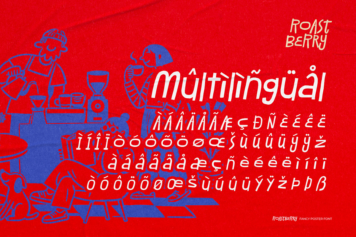Roastberry - Fancy Poster Font, a Symbol Font by ikiiko (Photo 7 of 7)