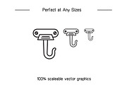 Winch Crane Hook Line Icons, an Outline Icon by Designfour (Thumbnail 7 of 7)