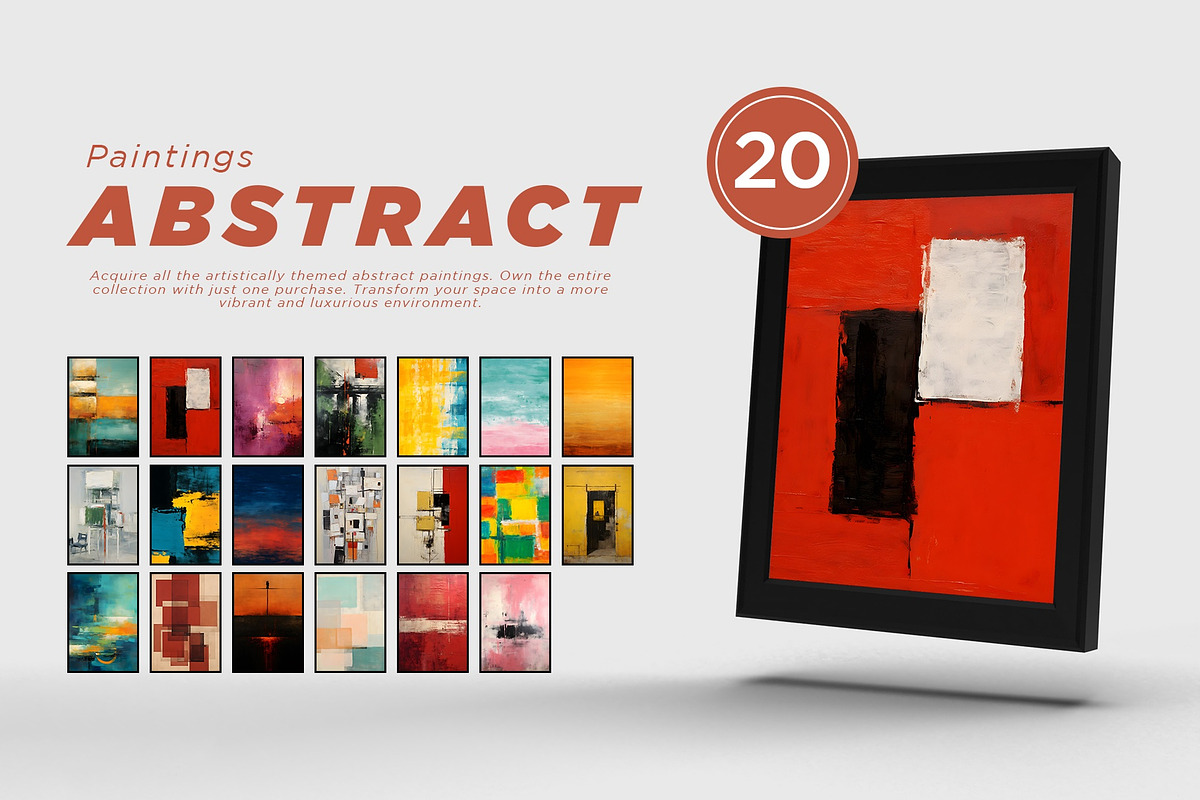 Vibrant Abstract Painting Art Print, a Wallpaper Graphic by Vibrand Studio (Photo 7 of 12)