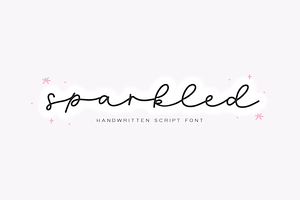 Sparkled Handwritten Script Font