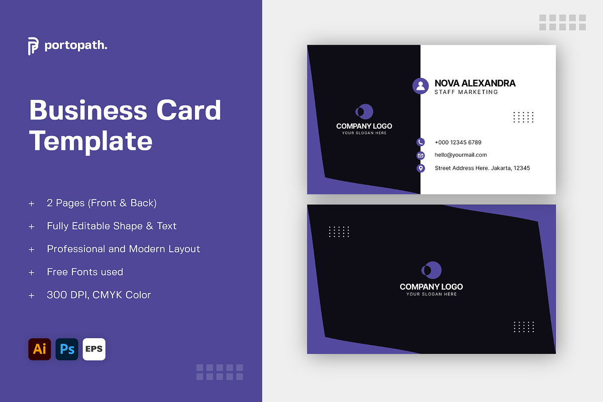 Business Card Template, a Business Card Template by Portocraft (Photo 1 of 2)