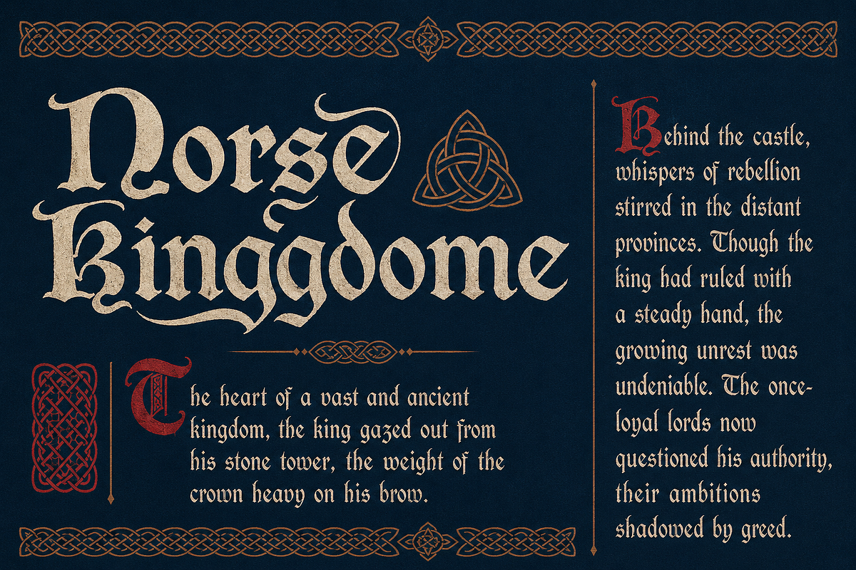 Braewick - Medieval Display Font, a Serif Font by PaperMoon (Photo 7 of 14)