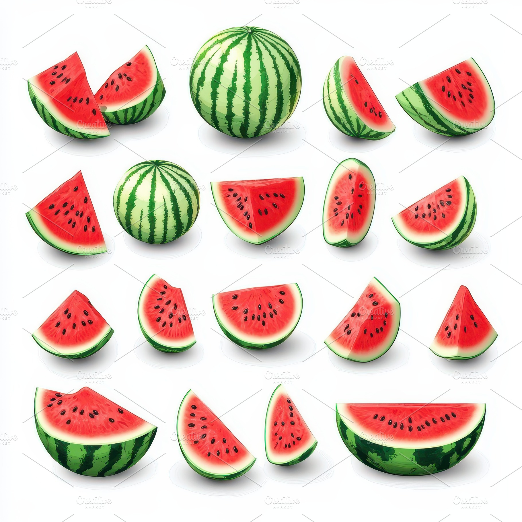 Juicy Watermelon Slices and Whole Fr, a Food & Drink Photo by Pixeness Studio