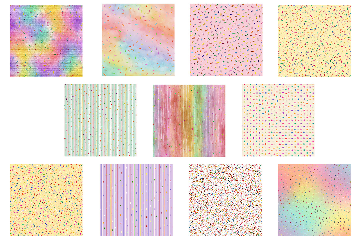 rainbow sprinkles on pastel pink, an Illustration by Designworld (Photo 3 of 4)
