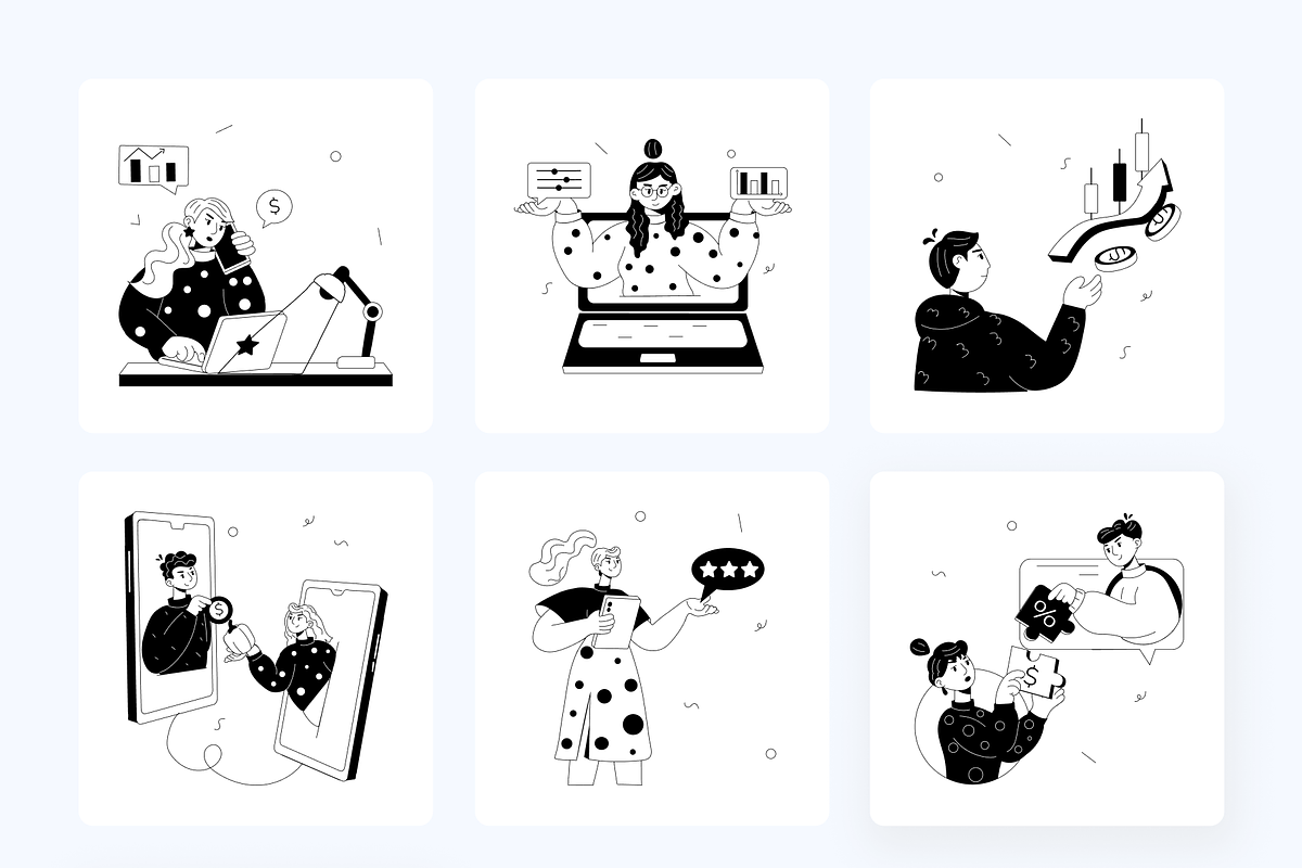 Animated Trading Mini Illustrations, a Person Illustration by Prosymbols (Photo 8 of 11)