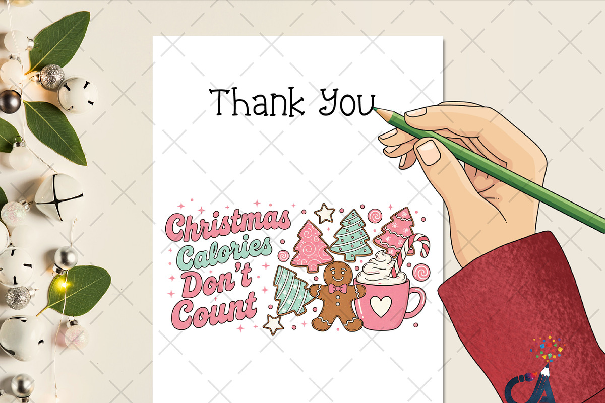 Vintage Christmas Sublimation PNG, an Illustration by Creative Art (Photo 3 of 6)