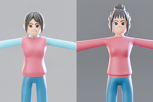 Female Avatar 3D Character Model, a Characters & Person 3D Model by Dudukbersama