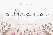 Allesia, a Script Font by AEN Creative Studio (Thumbnail 1 of 12)