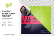 Bamboo Tablecloth Mockup - Top View, a Mockup by Green Art (Thumbnail 3 of 5)