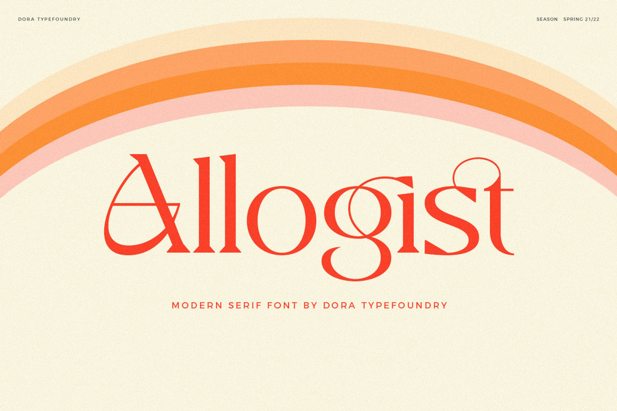 Allogist - Modern Typeface, a Serif Font by Dora Typefoundry (Photo 15 of 15)