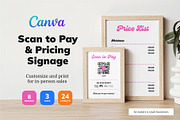 Canva Scan to Pay & Price List Signs, a Marketing Template by Dandymark (Thumbnail 1 of 8)