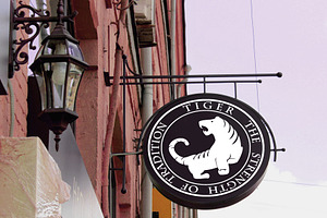 Logo with snarling tiger
