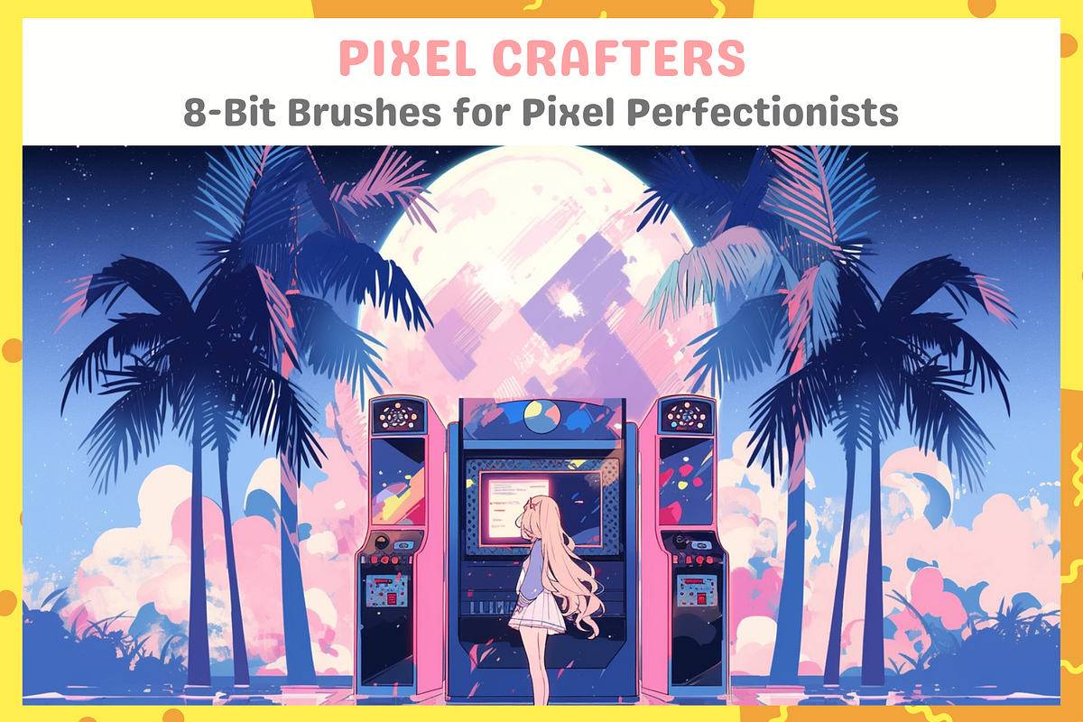 Procreate Retro Pixel Art Brushes, a Brush Add-On by nikiartcorner (Photo 2 of 7)