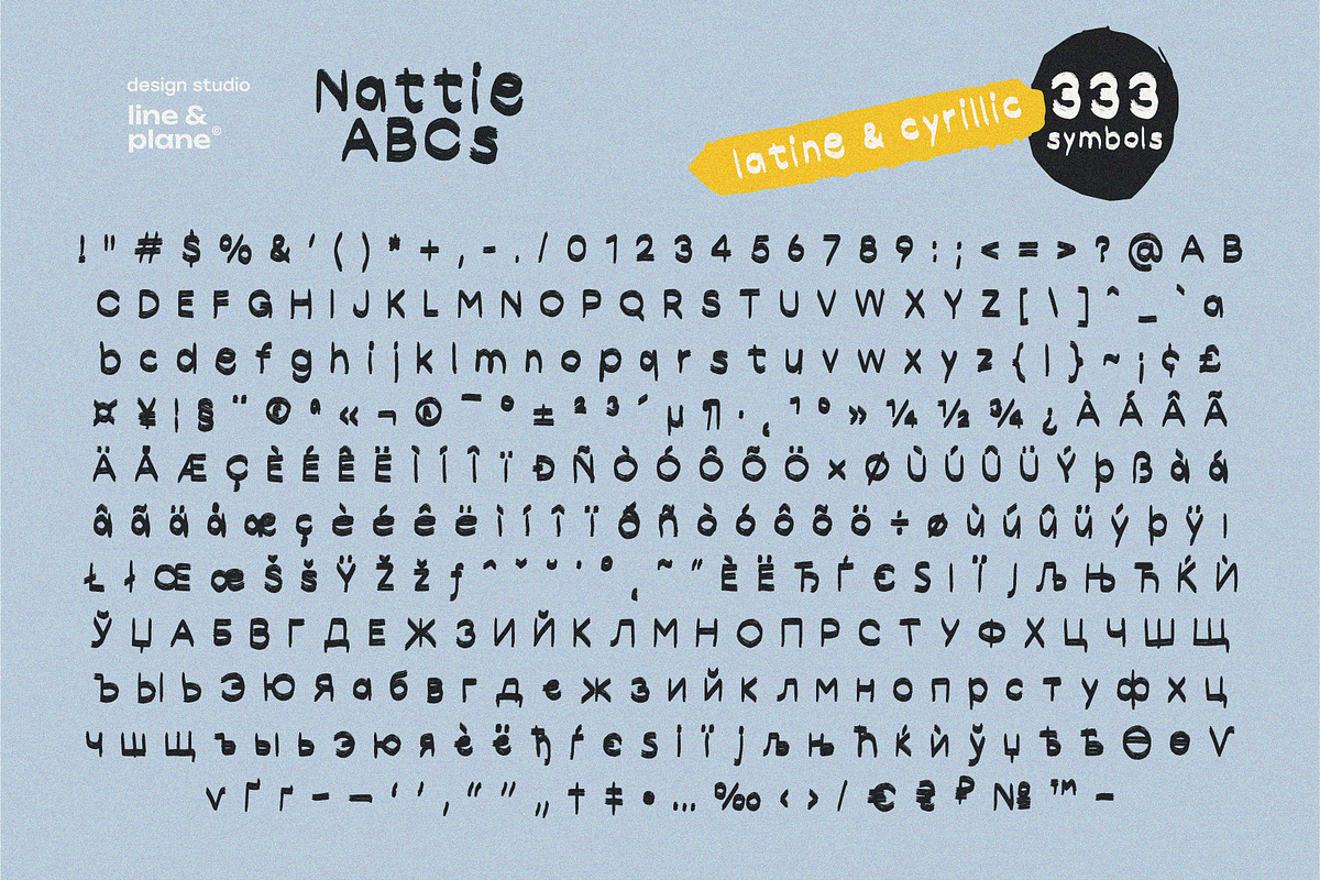 Nattie ABCs - Font Latine & Cyrillic, a Handwritten Font by line & plane (Photo 2 of 9)