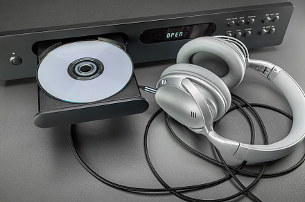 CD player, open disc tray.