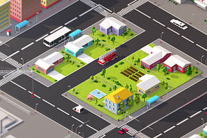 Low Poly Megapolis City Pack 1