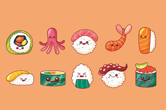 Kawaii Japanese Food Set preview 2