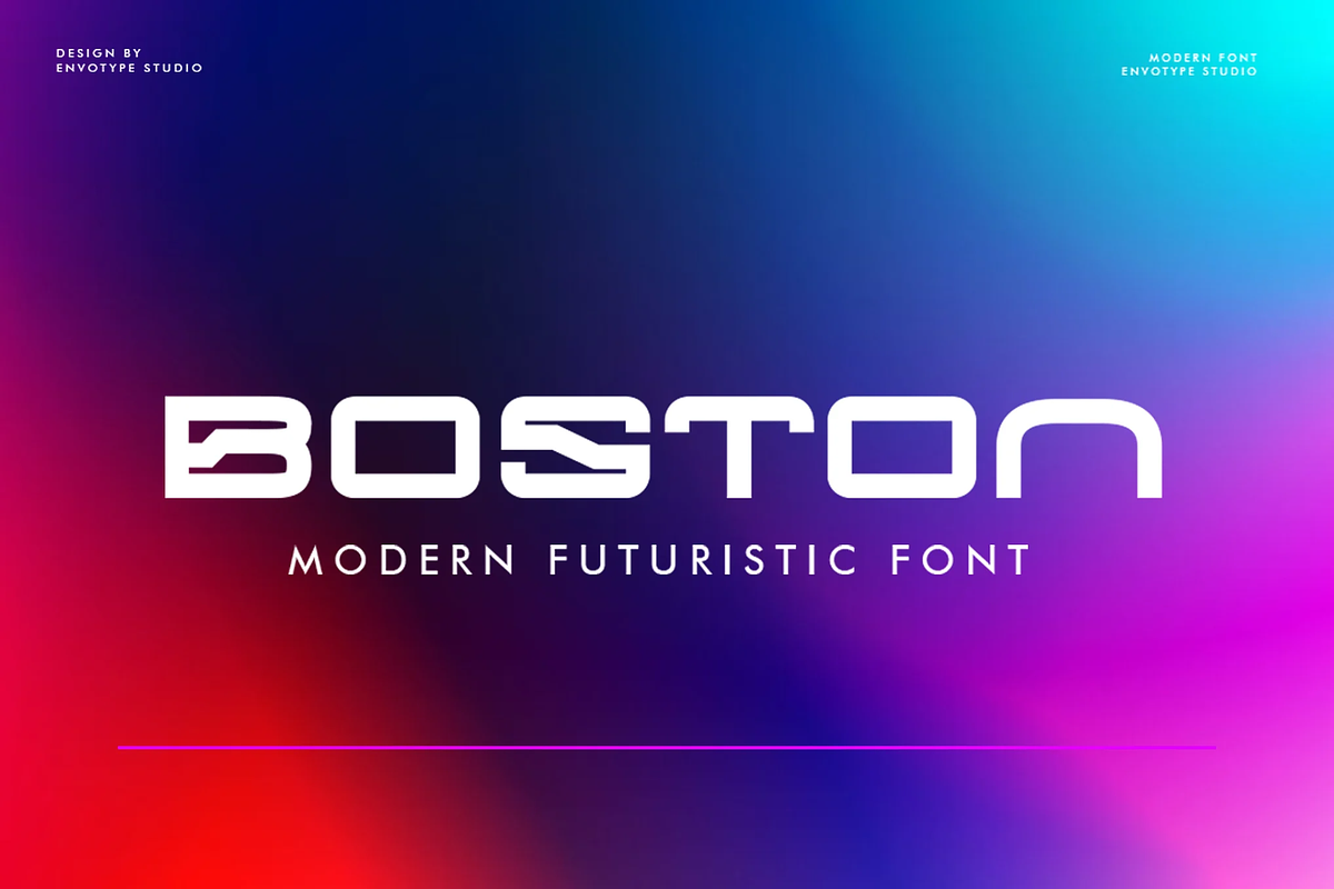 Boston - Bold Modern Font, a Sans Serif Font by Templatiostudio (Photo 1 of 8)