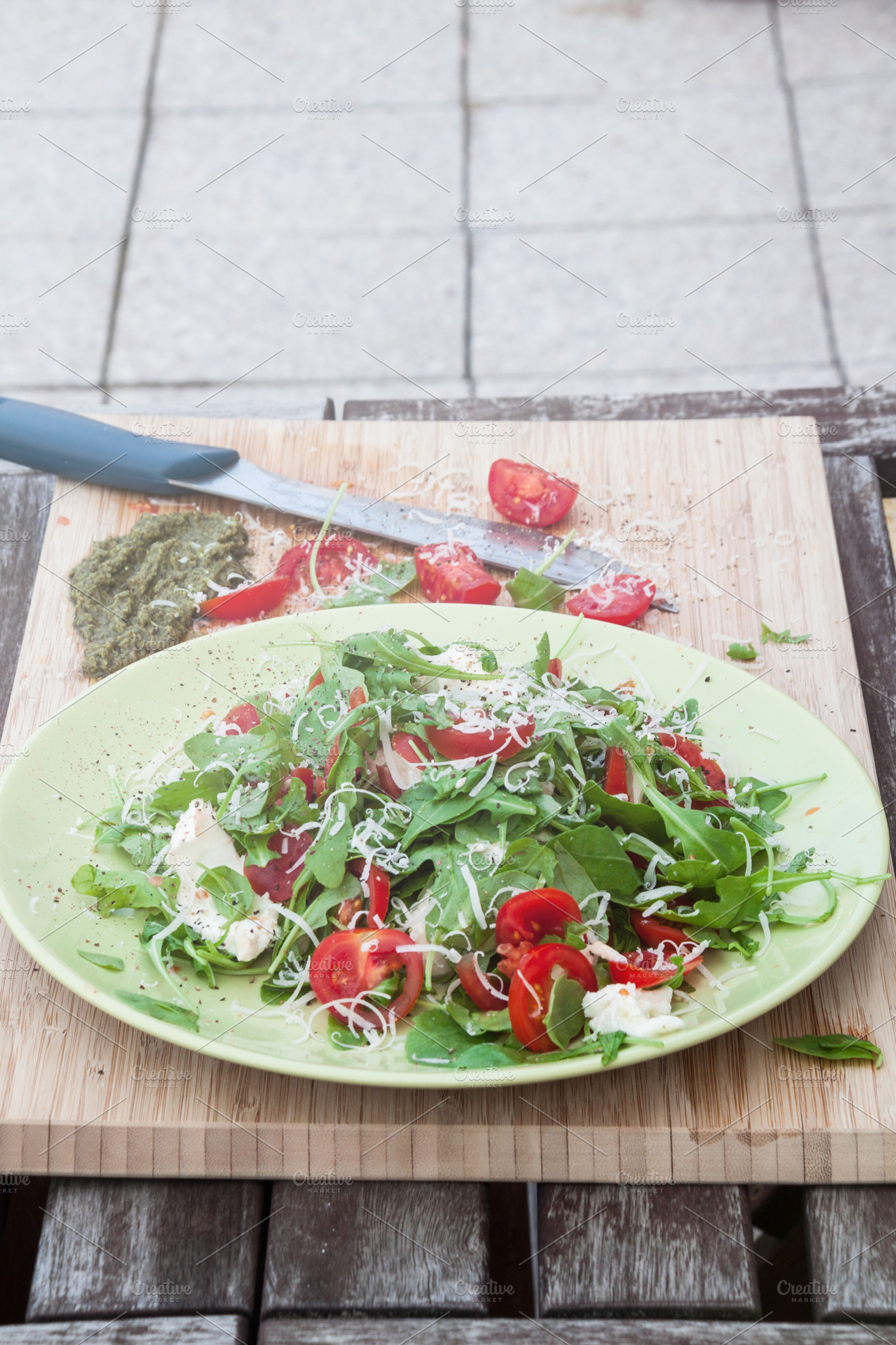 Fresh Arugulas Salad Featuring Arugula Salad And Fresh