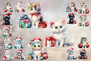 Watercolor Christmas Cats | Kittens, an Illustration by Dazzling Art Boutique (Thumbnail 2 of 10)