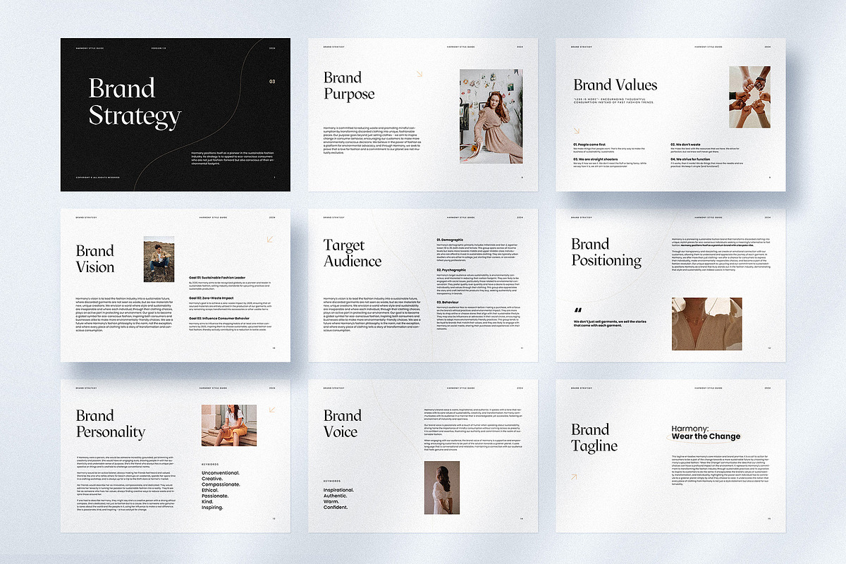 HARMONY Brand Guidelines, a Branding & Logo Template by AndrewPixel (Photo 5 of 14)