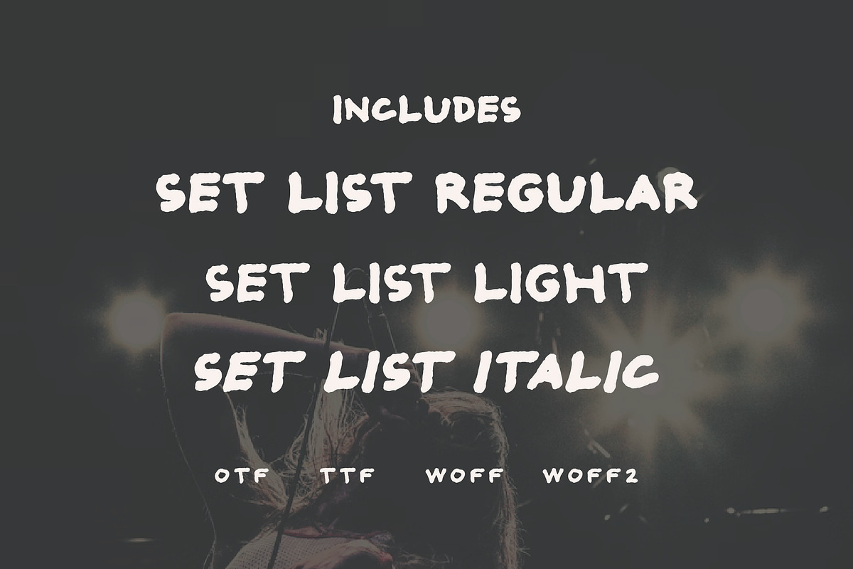 Set List, a Sans Serif Font by Midnight Grim (Photo 4 of 5)