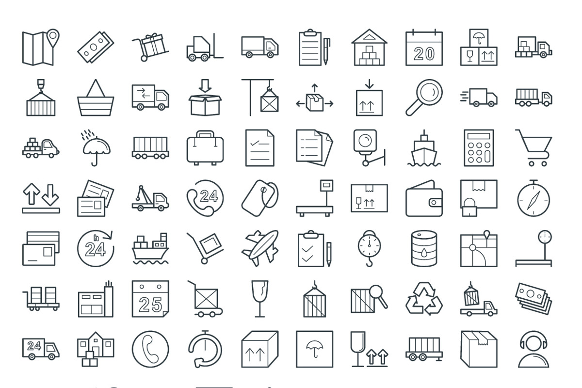 75+ Logistics Delivery Vector Icons, an Outline Icon by Vectors Market (Photo 2 of 2)