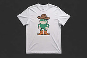 Vintage Cowboy Frog Machine Design, an Illustration by Purpose Ekbal (Thumbnail 2 of 3)