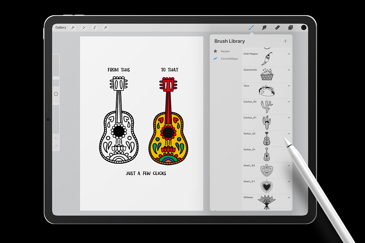 Cinco De Mayo – Procreate Stamp Set, a Brush Add-On by ArtPavo (Photo 5 of 7)