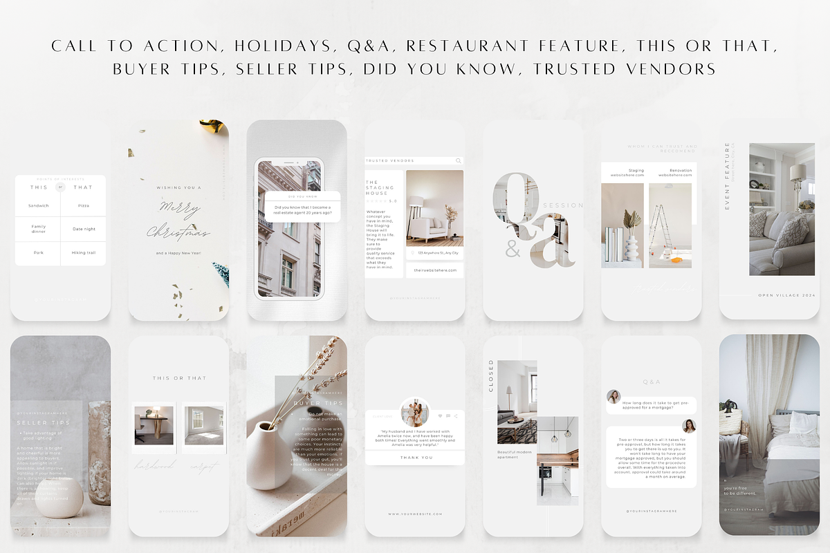 350 Real Estate Story Templates, a Social Media Template by ZoaniDesign (Photo 6 of 10)