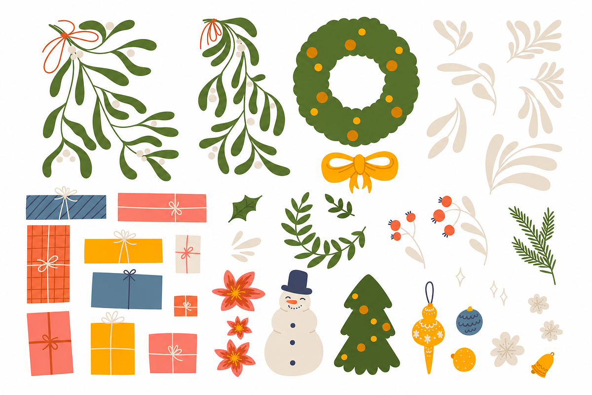 Christmas Botanical Clipart, a Seasonal Illustration by Anna Studio (Photo 12 of 12)