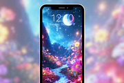 Fantasy Galaxy Floral Backgrounds, a Graphic by Kalindiprints (Thumbnail 2 of 6)