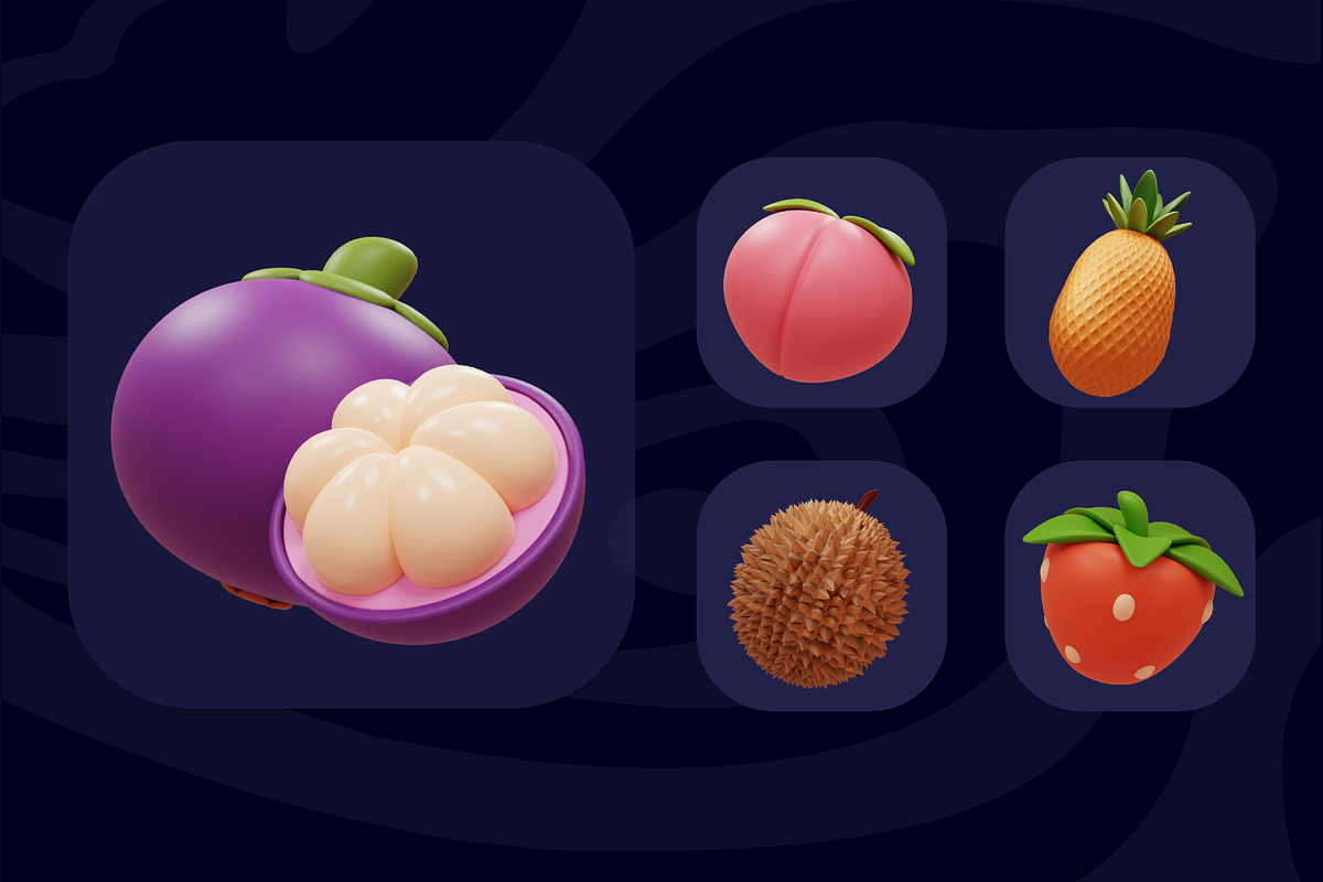3D Fruits icon pack, a Food & Drink 3D Model by Wira_studio (Photo 5 of 5)