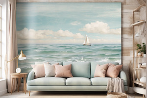 Seascape Wall Mural & Wallpaper