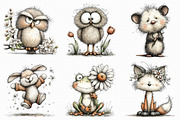 Whimsical Spring Woodland Animals, an Illustration by Libby Wishes (Thumbnail 8 of 8)