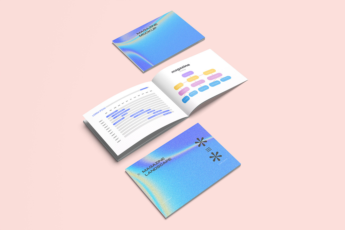Magazine landscape Mockup, a Books & Magazine Mockup by safrizalstudio (Photo 5 of 6)